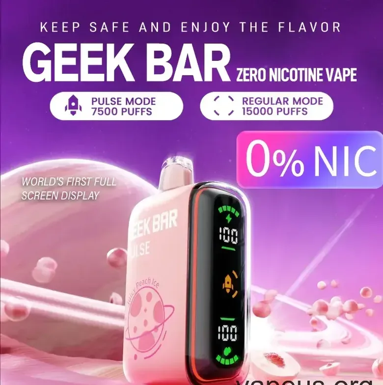 Geek Bar Pulse Zero Nicotine — 0% nicotine disposable vape